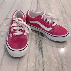Girls pink Vans old skool sneakers